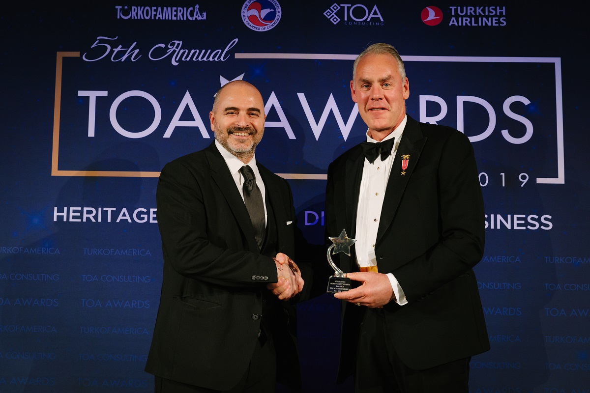 Ryan Zinke,  The General Secretary of the Interior  with Jimmy Cuneyt Gurkan at 5th TOA Awards