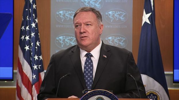 U.S. Secretary of State Pompeo reacts to China