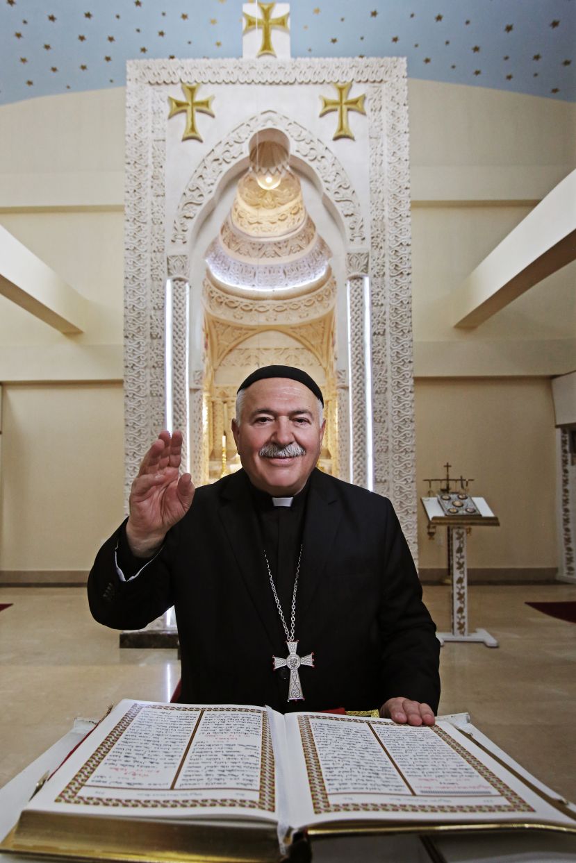 Rev. Father Hadodo was born in 1950 in Midyat. He attended primary and secondary school in Midyat, graduated from high school in 1965. (Photo BY KORAY KASAP)  RESIMALTI 2: While there were about 20 Syriac families in Hackensack in the early 1990s, the congregation relocated to a new church in Haworth, NJ, in 2014. Photo by Koray Kasap  