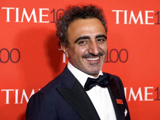  FILE - In this April 25, 2017 file photo, yogurt mogul Hamdi Ulukaya attends the TIME 100 Gala, celebrating the 100 most influential people in the world, at Frederick P. Rose Hall, Jazz at Lincoln Center in New York. As Chobani turns 10, Ulukaya talked to The Associated Press about yogurt’s place in online grocery delivery, products made from almonds and peas that are moving into the yogurt case and why the company is giving away free yogurts. Photo by Charles Sykes 
