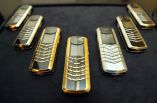 Bling Bling: Vertu’s Signature range on display in Singapore in 2004 (Photo: Getty)