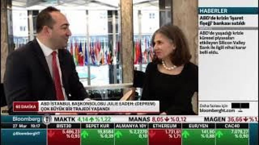 Bloomberg HT U.S. Representative  Ali Cinar interviews Julie Ediah,  U.S. Consul General of Istanbul