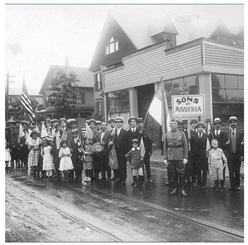 Dr Abraham K. Yoosuf, and other Syriacs from Mardin, Kharput and Diyarbakır in Worcester, Massachusetts. 1922, July 4. American Independence Day.