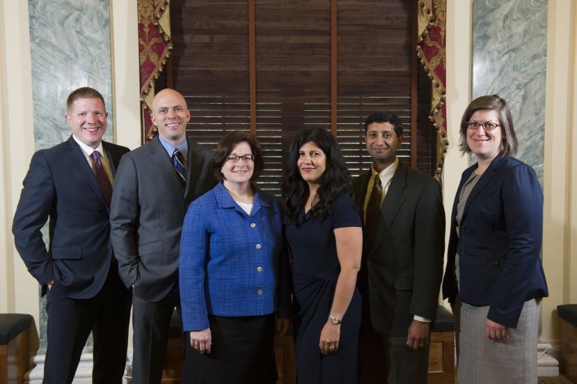 Özge Güzelsu (fourth from left) with other members of Senate Armed Services Committee. (Credit: National Journal) 