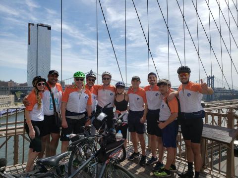Participants pause for a photo during MTS Logistics' 9th Annual Bike Tour with MTS for Autism, Saturday, June 8, 2019.