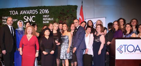 The Most Influential Turkish American Women Award ceremony at Marriott Marquise Hotel in New York, in March 2016.
