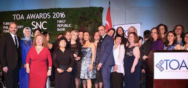 The Most Influential Turkish American Women Award ceremony at Marriott Marquise Hotel in New York, in March 2016. 