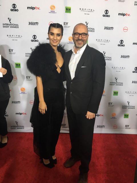 Jimmy Cuneyt Gurkan with Turkish actress Tuba Buyukustun.
