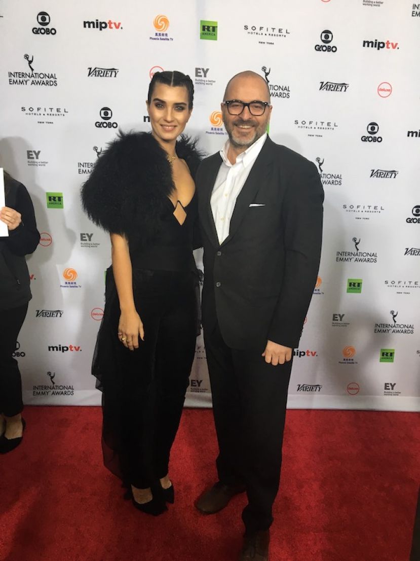 Jimmy Cuneyt Gurkan with Turkish actress Tuba Buyukustun. 