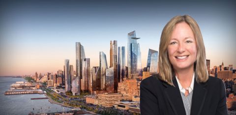 Rendering of Hudson Yards and Greystone’s Allison Berman
