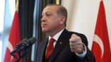 Turkey&#039;s President Recep Tayyip Erdogan in Ankara, Turkey, Thursday, Oct. 12, 2017. 