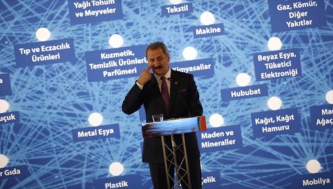 Zafer Caglayan speaks during a news conference in Istanbul February 14, 2012. REUTERS/Murad Sezer