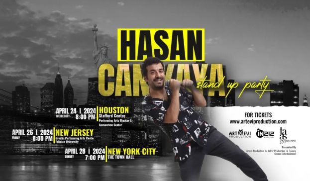 Turkish Stand-Up Sensation Hasan Can Kaya Embarks on U.S. Tour with Art Evi Production, in212 Production, and TAAS New York