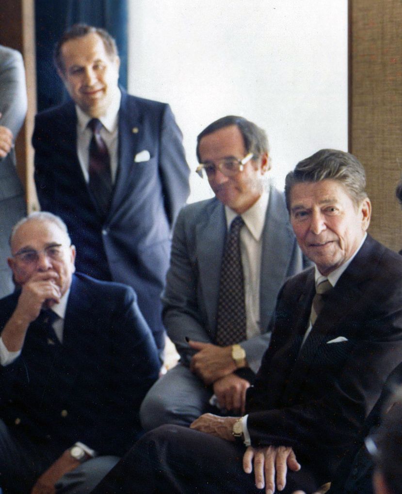 Oztekin is at White House with President Reagan. 